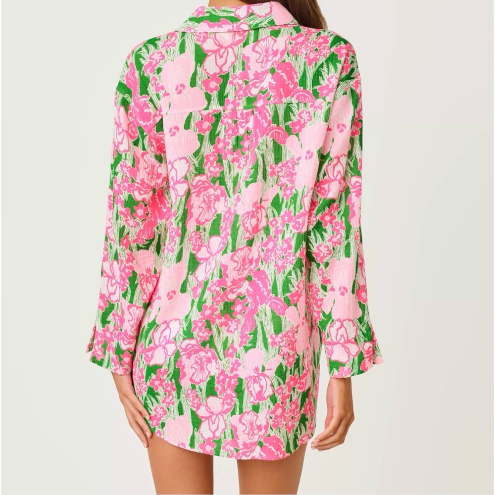 Lilly Pulitzer Kwitney Long Sleeve Cotton Cover-Up - Picture 2 of 8